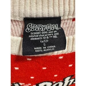 Scooby Doo Ruh Roh Ugly Christmas Sweater Men Size S Red Acrylic